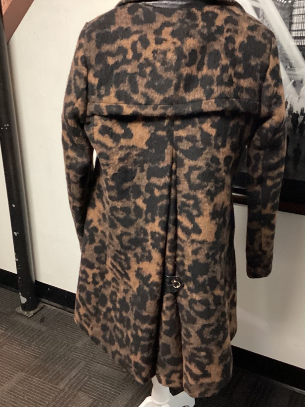 Karl Lagerfeld WOOLblend dark leopard coat, very unique, gorgeous Paris medium - Picture 4 of 12